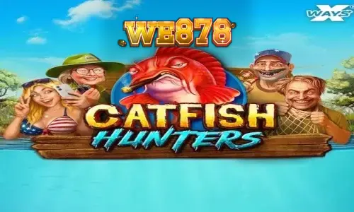 Tampilan visual slot Catfish Hunters dengan latar belakang sungai Mississippi yang gelap dan simbol-simbol bertema memancing.